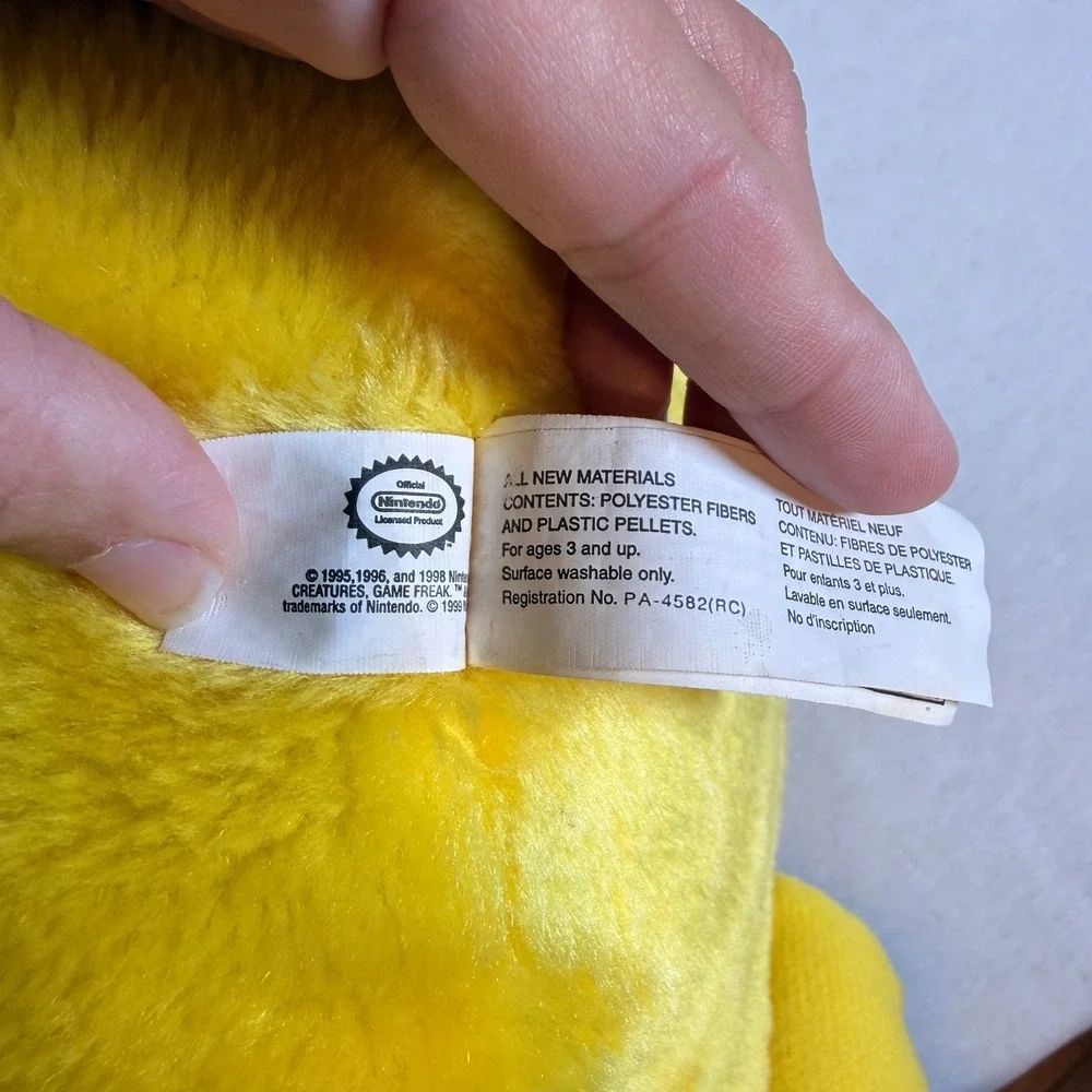 Vintage 1999 Pokemon Pikachu Plush 11